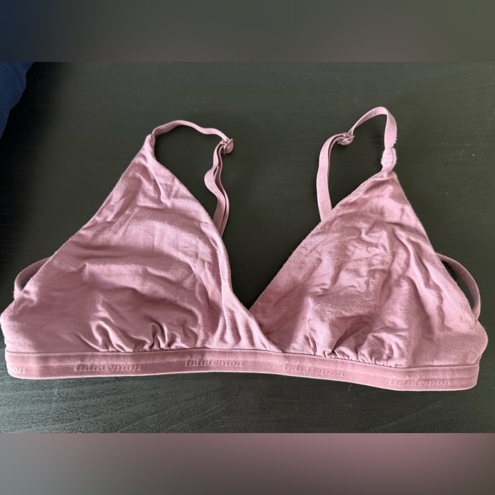 Lululemon Mauve Bralette with Strappy Cross back, Size Small